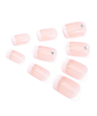 Handcess 24PCS Nude French Ballerina Press On Nails Stylish Artificial False Nails for Women & Girls - Buy Online on GoSupps.com