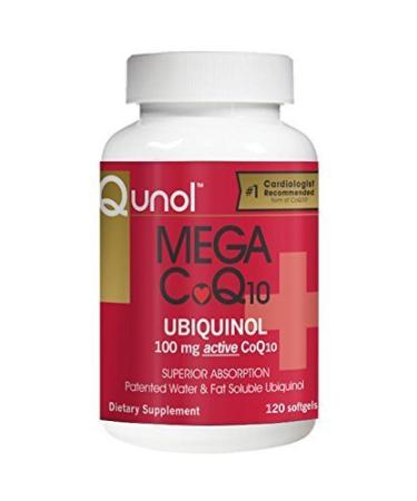 Qunol Mega CoQ10 Softgels 100 Mg 120 Count by Qunol