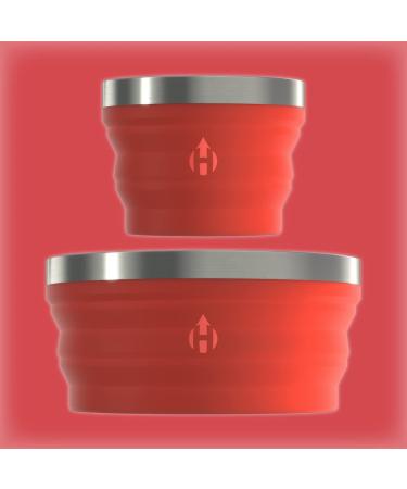 HYDAWAY Collapsible Bowl Set | 2-Pack | Ember Red