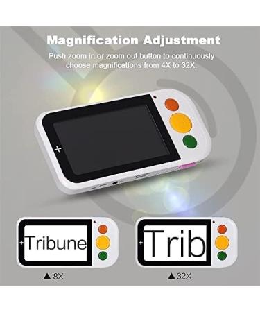 Electronic Reading Aid Digital Magnifier Portable Video Magnifier Reading Aide for Low Vision with 4.3 Inch Monitor for Reading Aid - Buy Online on GoSupps.com