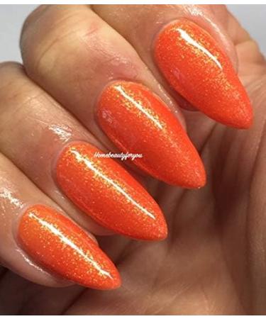 Bluesky Gel Nail Polish CORAL ORANGE SHIMMER WITH FINE GOLD GLITTER SPRING SUMMER COLOR CS58 UV LED Soak Off 10ml - Buy Online on GoSupps.com