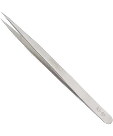 FEITA Precision Tweezers Set - Straight & Slanted Tip Stainless Steel Tweezers for Eyelash Extension, Craft, Jewelry, Eyebrow & Ingrown Hair Removal - Silver 2Pcs - Buy Online on GoSupps.com