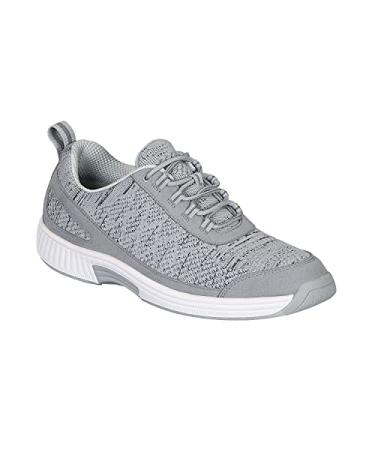 Orthofeet Innovative Diabetic Shoes for Men - Proven Comfort & Protection. Therapeutic Walking Shoes with Arch Support  Arch Booster  Cushioning Ergonomic Sole & Extended Widths - Lava 10.5 Wide Grey