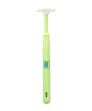 Tongue Cleaner for Baby | Tender Baby Oral Cleaner Toothbrush with Silicone Scraper | Suitable from 6+ Months | With Non-Slip Handle Soft Rubber Tip and Easy Grip for Kids/Babies (Green) Tongue Cleaner Brush Green