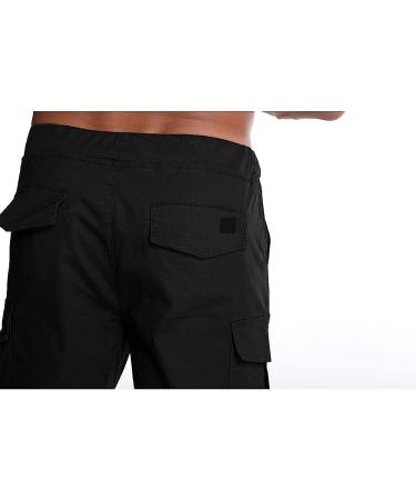 Kroivil Men's Casual Drawstring Sweat Jogging Cargo Pants - X-Large Black - Buy Online on GoSupps.com