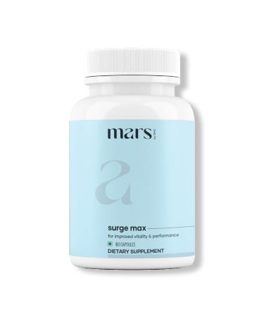 Mars Surgemax Natural Capsules with Shilajit & Safed Musli | Supports Energy, Strength & Immunity | for Active Lifestyle | 60 Capsules | Pack of 1