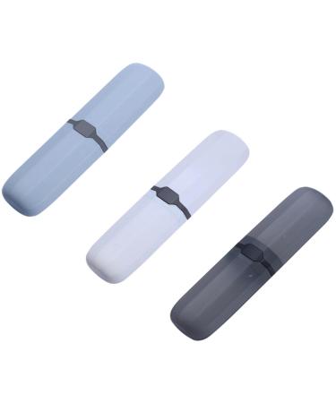 3 Pcs Travel Toothbrush Case Plastic Toothbrush Covers Portable Toothbrush and Toothpaste Holder for Travel Camping and Business