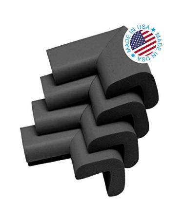 KidKusion 4-Piece Safety Corner Cushion - Black - Made in USA - Child Safety Corner Guard for Home Furniture - Baby Proof Table Protector - 4 Pack - Buy Online on GoSupps.com
