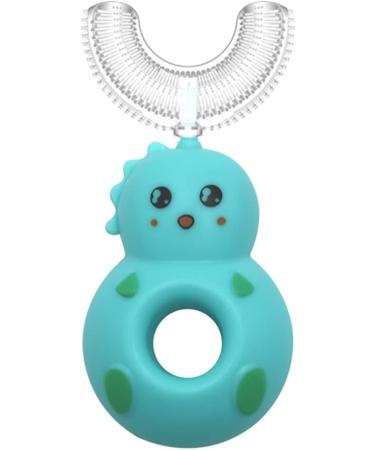 U-Shaped Cartoon Dinosaur Toothbrush for Kids | Silicone Baby Tooth Cleaning Tool - Safe & Effective - Buy Online on GoSupps.com