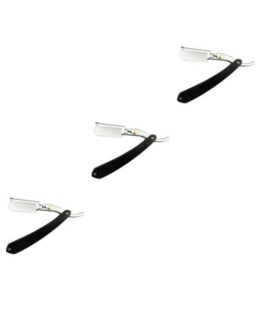 Angoily 3st men's razor Safe razor Hand razor Razor For trimming the beard Razor For fine hair Shorthaarrasier H lzern Metal Man Face