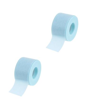 MAGICLULU 2 Rolls Eyelash Glue Lash Lengthening Mascara Lash Extension Tape Foam Tape Lash Tape Eyelash Patches Supplies Lash Mascara Cross Pattern Non-Woven Fabric Silicone Cloth