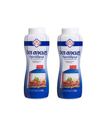 Dos Anclas Sal Parrillera 2 Pack | Grilling and BBQ Salt 17.64 Oz (1.1 LB ) 1.1 Pound (Pack of 2)