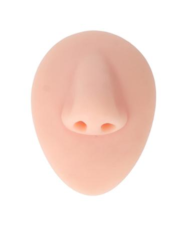Soft Silicone Nose Model - 3D Piercing Practice Tool with Acrylic Stand | Waterproof Jewelry Display for Beauty Salons - Light Skin Color - Buy Online on GoSupps.com
