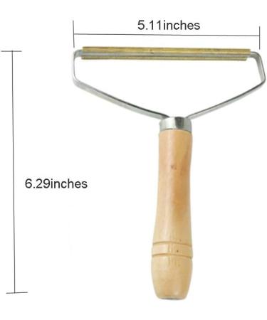 Portable Carpet Hair Remover with Wooden Handle | Double Sided Metal Scraper | Ideal for Indoor & Car Carpets | Pet Hair Removal | 1 Pc - Buy Online on GoSupps.com