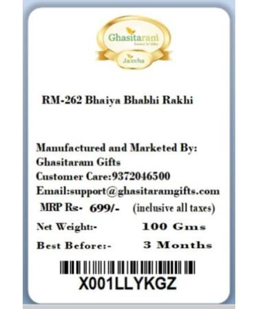Ghasitaram Gifts Rakhis Online - Rakhi for Brother-RM-270 Bhaiya Bhabhi Rakhi Rakhi Set only - Buy Online on GoSupps.com