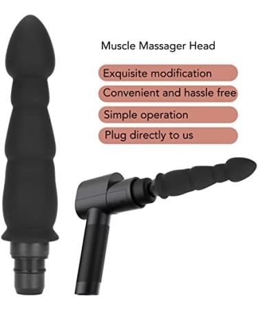 SONEW Waterproof Silicone Replacement Head for Muscle Massagers | Upgraded Massage Pistol Attachment | Depth Fabric Massager Accessories #2 (Black 0.47in) - Buy Online on GoSupps.com