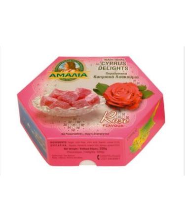 Traditional Loukoum 300g/10.5oz - 2 Boxes - Pink Flavor - Cyprus Lukoumi