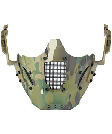 Atairsoft Tactical Half Face Mask - Ideal for Airsoft Paintball & BB Gun Games | Fit Fast Helmet Compatible (MC) - Buy Online on GoSupps.com