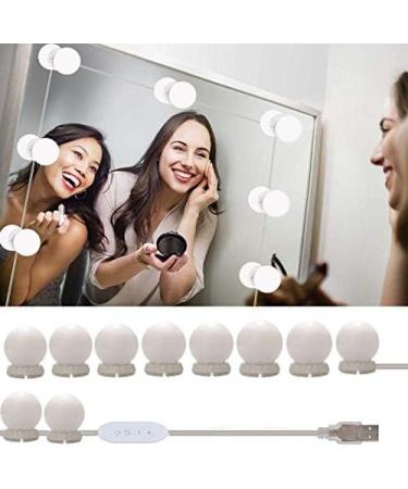 Style LED Mirror Light USB Cosmetic Make Up Lamp 10 Bulbs Kit 3 Colors Lighting Beauty - Buy Online on GoSupps.com