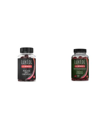 Lux ol Gummies Pousse des Cheveux Sans Sucres Ar me Naturel Go t Fraise Compl ment Alimentaire 60 Gummies 150 g & Gummies Force & Croissance Compl ment Alimentaire 60 Gummies 180 g