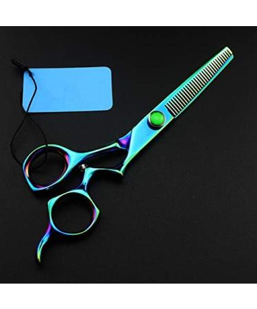 Professional 6 Inch Hair Cutting Scissors Set - Green Gem Thinning Shears for Salon & Barber - Premium Hairdressing Tools - Buy Online on GoSupps.com