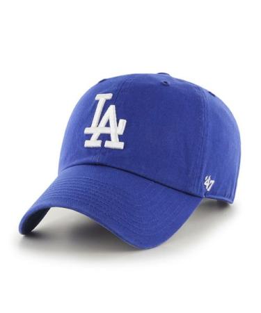 '47 MLB White/White Clean Up Adjustable Hat Cap, Adult One Size Royal Blue