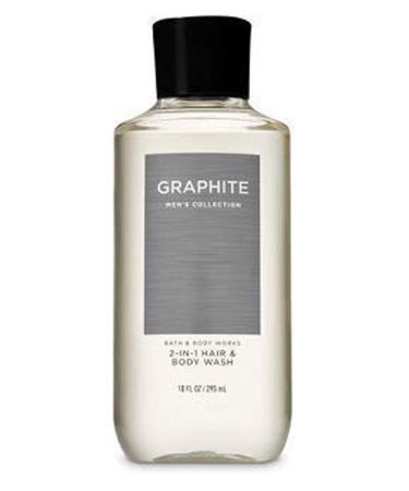 Bath and Body Works Men's Collection Graphite 10 Ounce 2-In-1 Hair and Body Wash 10 Fl Oz (Pack of 1)