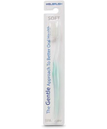 WELdental Welbrush Soft Flossing Toothbrushes (Seafoam) - 4-Pack - Buy Online on GoSupps.com