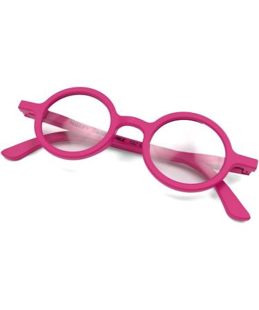 Moley London Pink Reading Glasses 1.5x - Stylish Round Readers with Spring Hinges - Buy Online on GoSupps.com