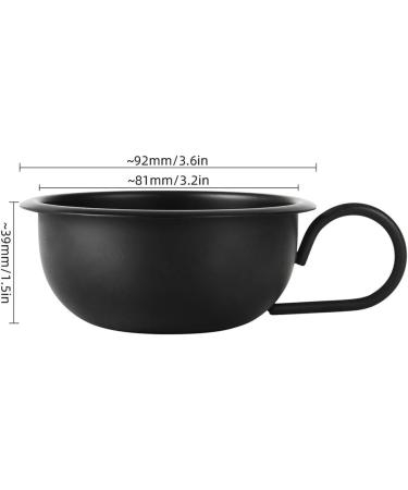 Frcolor 3ST Metal Shaving Bowl Set for Wet Shave | Hair Removal & Shaving Foam Cup - 9.2cm x 9.2cm | Perfect Gift for Men - Buy Online on GoSupps.com