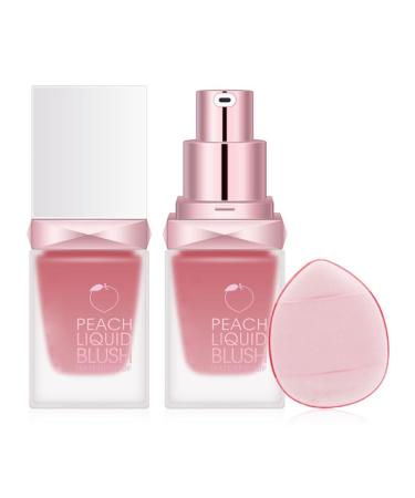 Liquid Blush Matte Velvet Cheek Blush Long-Lasting Waterproof Weightless Smudge-Proof Natural Look 0.6 Oz. (Grapefruit)