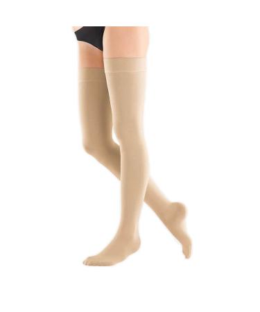 Bauerfeind VenoTrain soft AG CCL1 compression thigh stockings M normal cream short