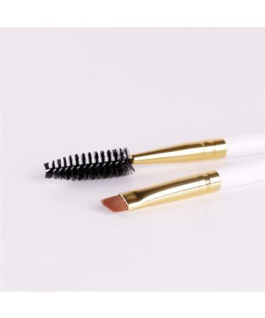 Docolor Eyebrow Brush Duo - Professional Angled Brow Brush and Spoolie for Precise Brow Shaping and Grooming - White - Buy Online on GoSupps.com