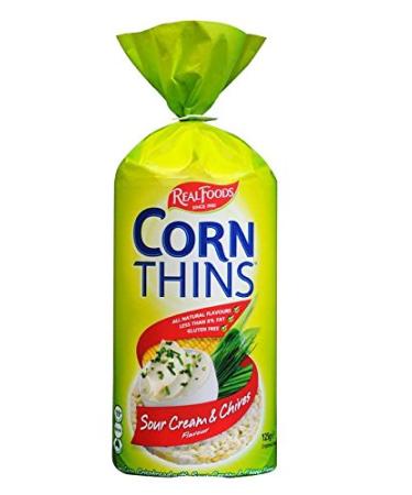 Corn Thins Sour Cream & Chives Corn Cakes 125g