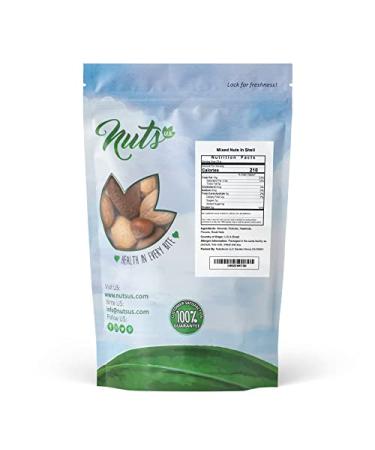Mixed Nuts In Shell - Almonds, Walnuts, Hazelnuts, Pecans, Brazil Nuts | 1 LB - No Added Colors, No Artificial Flavors - Buy Online on GoSupps.com