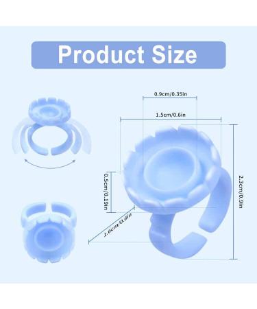 100PCS Glue Rings ANYINS - Disposable Lash Glue Holder for Eyelash Extensions - Blue - Buy Online on GoSupps.com