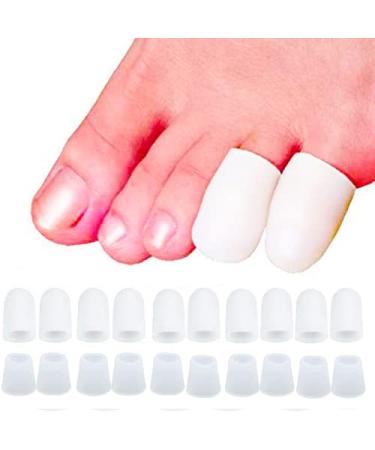 16 Pieces Gel Guard Pinky Toe Silicone Protector for Toe Little Toe Caps Covers Cuttable Toes Cushions for Preventing Rubbing & Ingrown Toenails