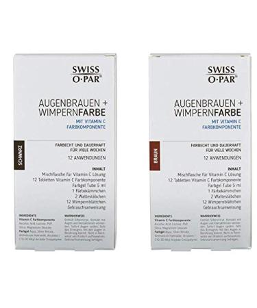 Buy Swiss o Par Eyelash and Eyebrow Color Set - 10-12 Applications (Black) | International Shipping Available - Buy Online on GoSupps.com