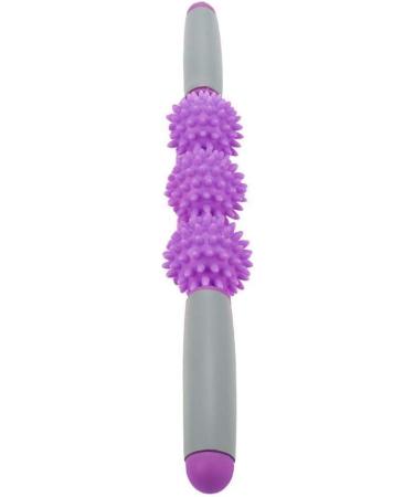 Dingln Yoga Stick & Muscle Roller - Spiky Ball for Back Arms Shoulders & Legs (Purple) | International Shipping Available - Buy Online on GoSupps.com