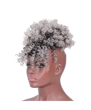 Synthetic Buns Boy Wig Hair Accessories Girl Ballerina Afro Puff Wigs For Black Women Ponytail Q35-1BT0906