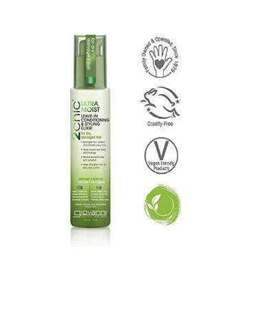 GIOVANNI 2chic Ultra-Moist Leave-In Conditioning Styling Elixir 4 oz. | Smoothes Frizz, Prevents Breakage | Enriched with Avocado & Olive Oil, Aloe Vera, Shea Butter - No Parabens - Buy Online on GoSupps.com