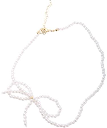 Oralgo's Stylish Bow Necklace - Unique Art Pearl Jewelry Gift for Women & Girls - Buy Online on GoSupps.com