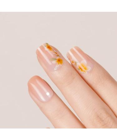 Danni & Toni Half hardened gel nail films (Full Bloom) Spring Flower Grounding Glossy UV gel nail foil nail ticker nail design nail foil self-adhesive wraps 28 sticker full blue