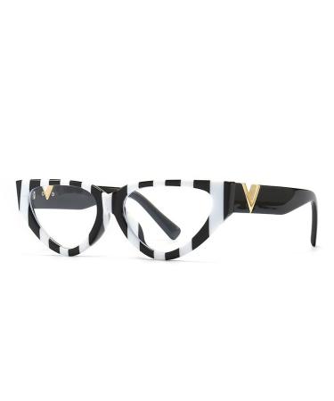 Stylish Computer Readers Anti Glare Reading Glasses Anti Blue Light Flat Light Mirror Eyewear for Women/Men +300 Black-white