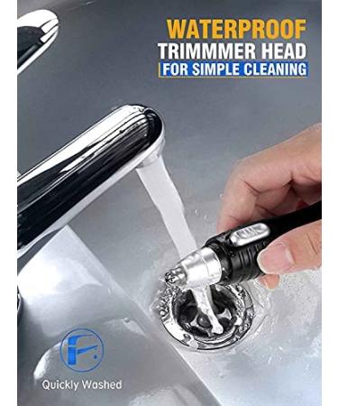 Nose Hair Trimmer & Ear Clipper Cordless Tool with IPX7 Waterproof | Facial Hair Scissor for Men and Women - Black - Buy Online on GoSupps.com