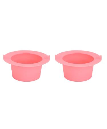 Wax heating replacement pot 2 pieces of silicone-wax liner bowl profession eller salon safe wax warmer replacement pot 400ml (pink)