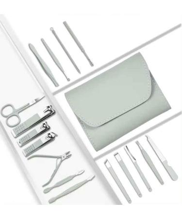Kandid Nail Clippers Set - 16 Pieces Manicure Set Stainless Steel Sharp Manicure Kit Professional Manicure and Grooming Kit by Kandid Nail Care Tools with Leather Bag for Travel and Home - Buy Online on GoSupps.com