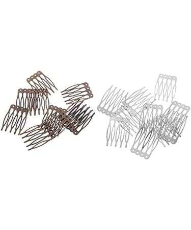 PULABO 20 pieces/piece 5 teeth diy metal wire hair clip bridal wedding veil comb Durable - Buy Online on GoSupps.com