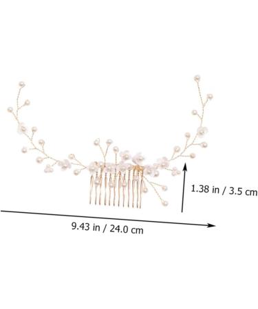 Mikinona Bridal Hair Comb Pearl Headpiece Pearl Headdress Bride Hair Comb Pearl Hair Combs Pearl Headwear Wedding Hair Comb Hair Accessories Bridal Headdress Handmade Headwear Decor - Buy Online on GoSupps.com