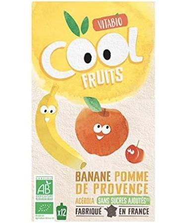 Vitabio - Cool Fruits Apple Banana - Fruit pouches - 12 x 90g - Sold individually - Buy Online on GoSupps.com